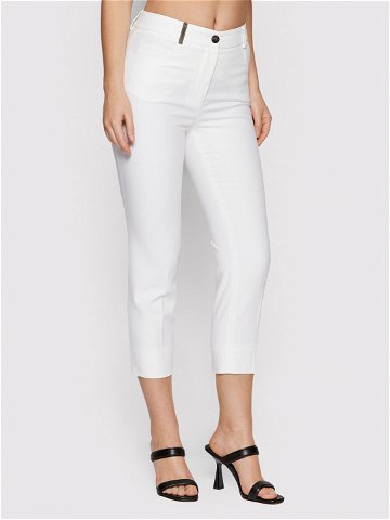 Peserico Kalhoty z materiálu P04855J0 Bílá Regular Fit