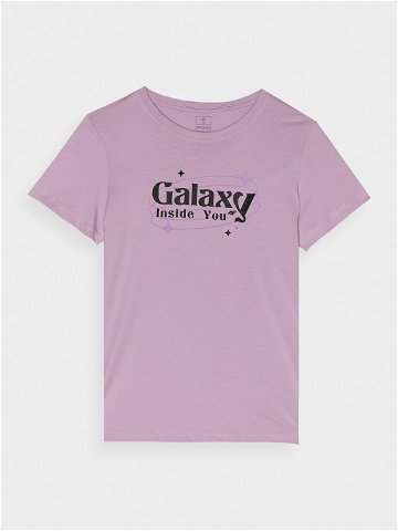 Dívčí tričko s potiskem – tmavě fialové