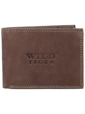 Pánská kožená peněženka tmavě hnědá – Wild Tiger Leonard