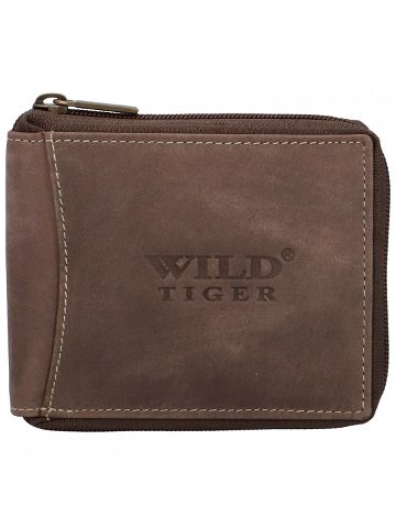 Pánská kožená peněženka tmavě hnědá – Wild Tiger Simon