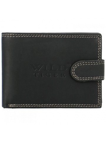 Pánská kožená peněženka černá – Wild Tiger Nolan