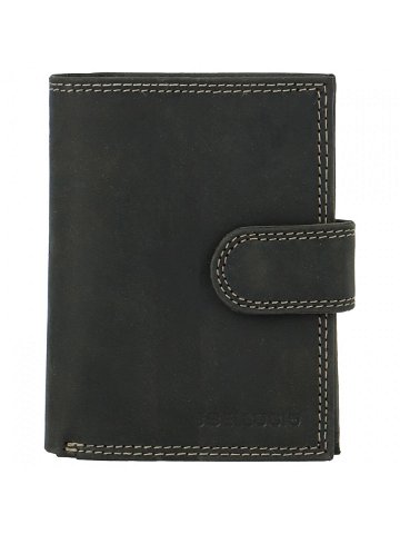 Pánská kožená peněženka černá – Bellugio Leonidas