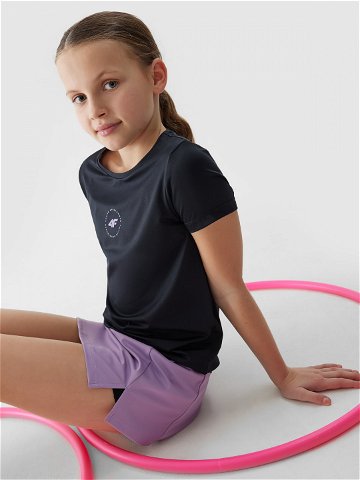 Dívčí sportovní rychleschnoucí tričko – černé