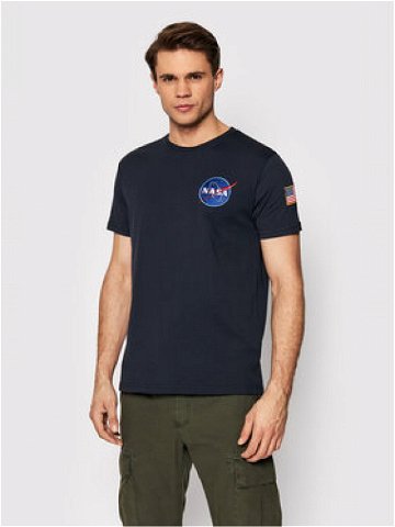 Alpha Industries T-Shirt Space Shuttle 176507 Tmavomodrá Regular Fit