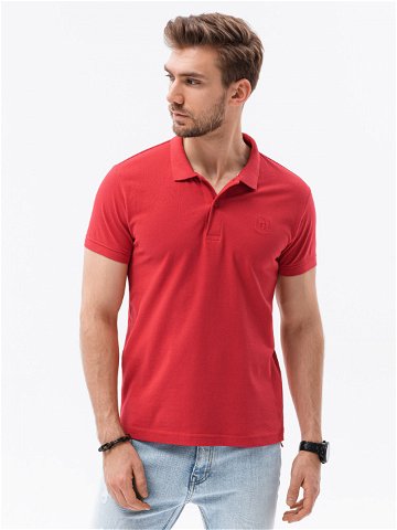 Ombre Polo trička S1374 Červená Velikost XL