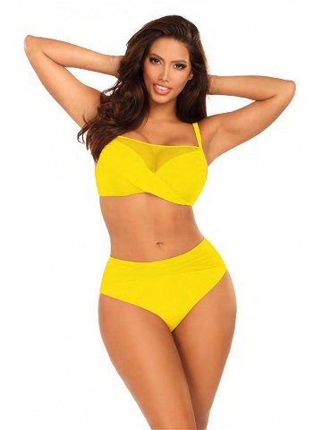 Dámské dvoudílné plavky Fashion 32 S1002N3-21 žluté – Self 42C