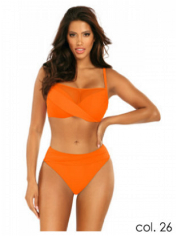 Dámské dvojdílné plavky Fashion 16 S1002N2-26c oranžová – Self 38C
