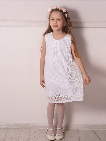 Šaty White 140 146 model 18455215 – LOOK MADE WITH LOVE