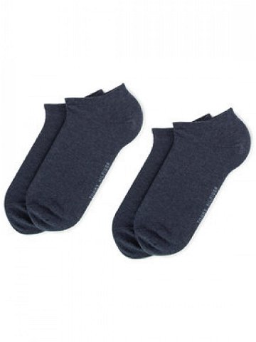 Tommy Hilfiger Sada 2 párů dámských nízkých ponožek 343024001 Tmavomodrá