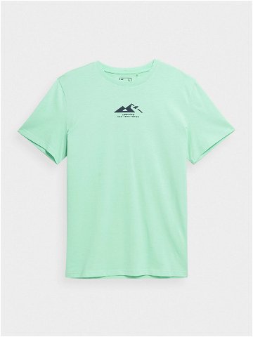 Pánské tričko z organické bavlny 4FSS23TTSHM486-42N zelené – 4F