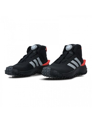 Junior zateplené kotníkové boty Fortatrail Boa K IG7262 Černá s červenou – Adidas černá s červenou 40