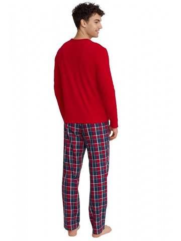Pánské pyžamo 40950-33X Glance Červená s tmavě modrou – HENDERSON červená káro M