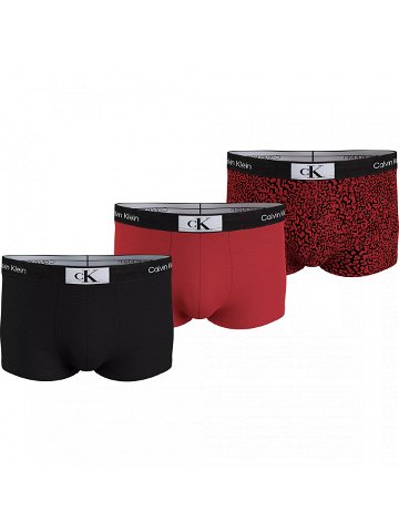 Pánské boxerky 3Pack 000NB3532E HZY černo červené – Calvin Klein XL