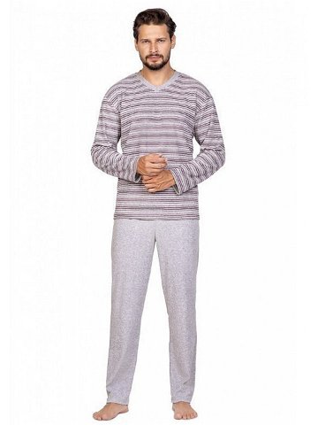Pánské pyžamo 589 – REGINA sv šedá-vzor XL