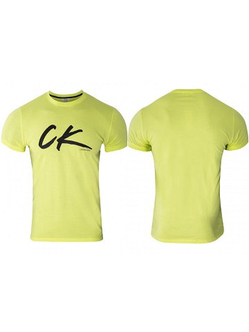 Pánské tričko KM0KM00467-ZAA zelená – Calvin Klein M Zelená