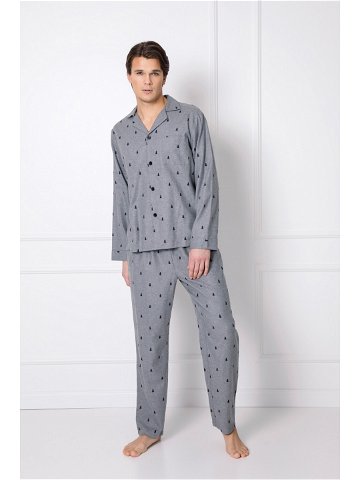 Pánské pyžamo Ellis šedé – Aruelle M