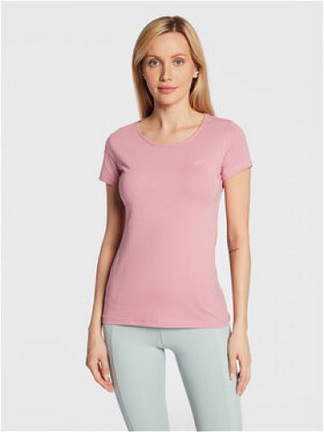 4F T-Shirt H4Z22-TSD350 Růžová Regular Fit
