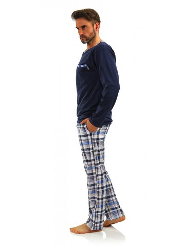 Pánské pyžamo dlouhé Jasiek 2188 17 námořnická modrá – Sesto Senso XL