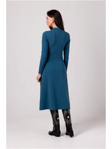Dámské rozšířené šaty s kapsami B266 tmavě modré – Bewear M