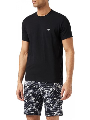 Pánské pyžamo krátké – 111573 2R509 12321- černá- Emporio Armani černá- MIX barev XL