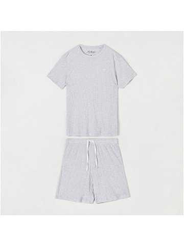 Sinsay – Bavlněná pyžamová souprava – Světle šedá