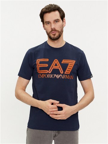 EA7 Emporio Armani T-Shirt 3DPT37 PJMUZ 1554 Tmavomodrá Regular Fit