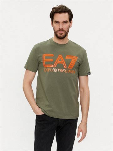 EA7 Emporio Armani T-Shirt 3DPT37 PJMUZ 1846 Zelená Regular Fit