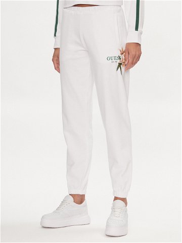 Guess Teplákové kalhoty Zoey V4GB04 KC6V1 Bílá Regular Fit