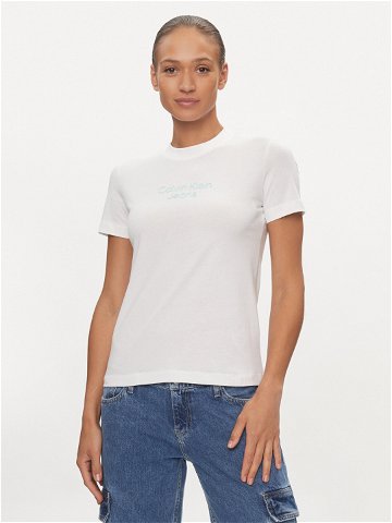 Calvin Klein Jeans T-Shirt Institutional J20J223222 Bílá Regular Fit