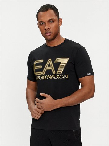 EA7 Emporio Armani T-Shirt 3DPT37 PJMUZ 0208 Černá Regular Fit