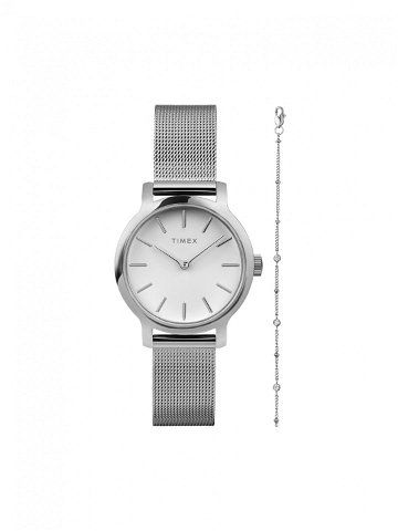 Timex Sada hodinek a náramek Trend Transcend TWG064000 Stříbrná