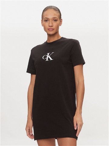 Calvin Klein Jeans Každodenní šaty Satin J20J223434 Černá Regular Fit