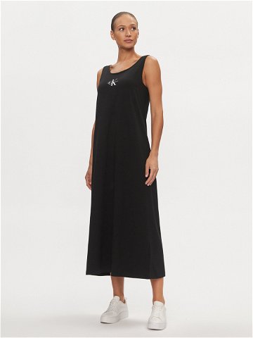 Calvin Klein Jeans Letní šaty Monologo J20J223702 Černá Loose Fit
