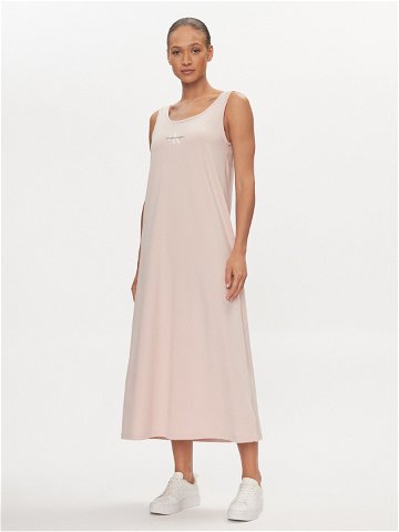 Calvin Klein Jeans Letní šaty Monologo J20J223702 Růžová Loose Fit