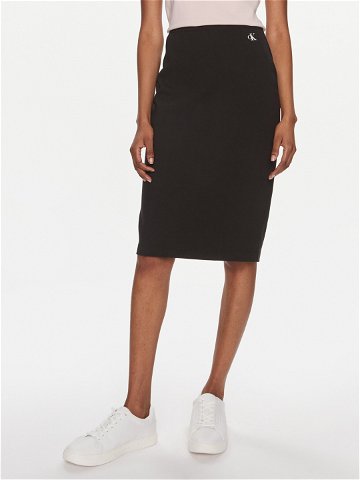Calvin Klein Jeans Pouzdrová sukně Archival J20J223140 Černá Slim Fit