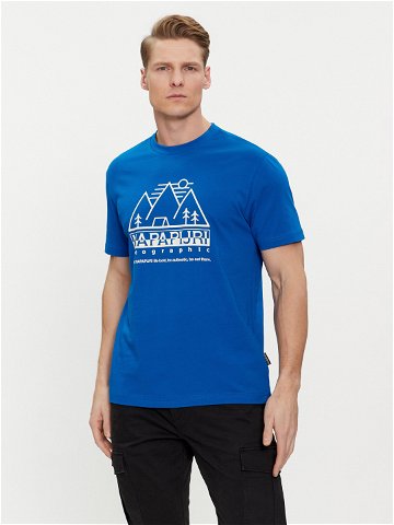 Napapijri T-Shirt S-Faber NP0A4HQE Modrá Regular Fit