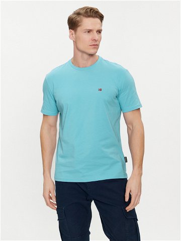 Napapijri T-Shirt Salis NP0A4H8D Světle modrá Regular Fit