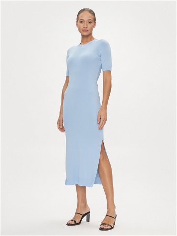Armani Exchange Úpletové šaty 3DYA1E YMH6Z 15DD Světle modrá Regular Fit