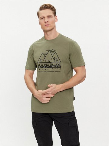 Napapijri T-Shirt S-Faber NP0A4HQE Zelená Regular Fit
