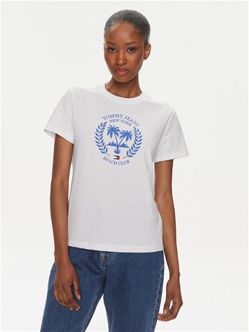 Tommy Jeans T-Shirt Prep Luxe DW0DW17835 Bílá Regular Fit