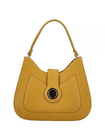 Dámská kožená kabelka na rameno žlutá – Delami Vera Pelle Andaroi