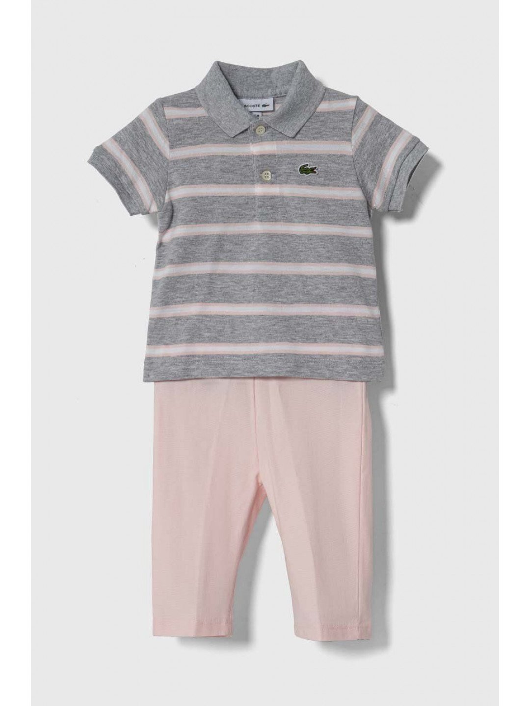 Dětské pyžamo Lacoste šedá barva
