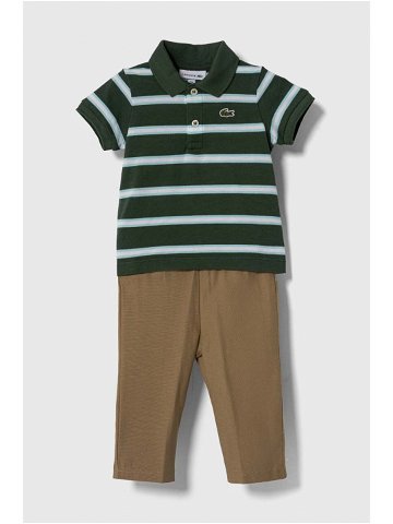 Dětské pyžamo Lacoste zelená barva