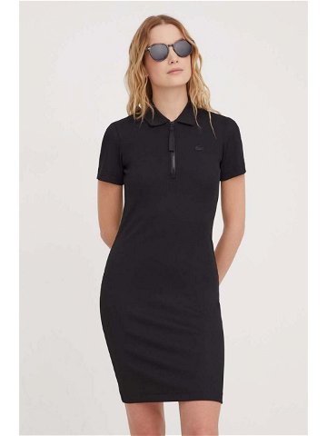 Šaty Lacoste černá barva mini