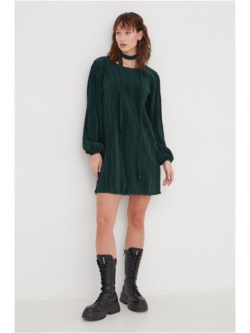 Šaty Abercrombie & Fitch zelená barva mini