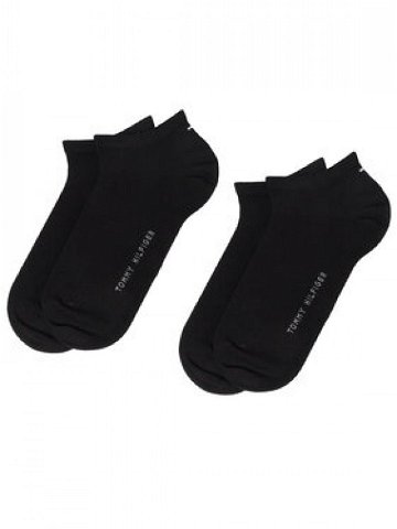 Tommy Hilfiger Sada 2 párů pánských nízkých ponožek 342023001 Černá