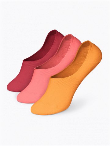 Sada tří dámských ponožek v růžové vínové a oranžové barvě Dedoles Lízátko