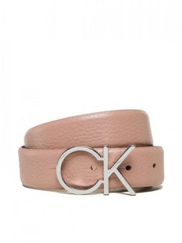 Calvin Klein Dámský pásek Re-Lock Ck Logo Belt 30mm Pbl K60K610413 Růžová