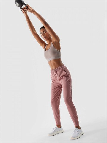 Dámské sportovní rychleschnoucí kalhoty – pudrově růžové