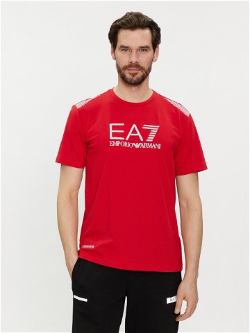 EA7 Emporio Armani T-Shirt 3DPT29 PJULZ 1461 Červená Regular Fit
